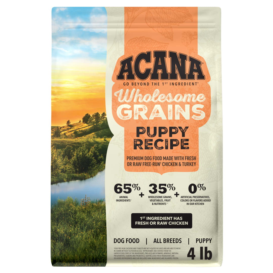 ACANA Wholesome Grains Dry Dog Food Puppy Recipe Real Chicken Eggs and Turkey