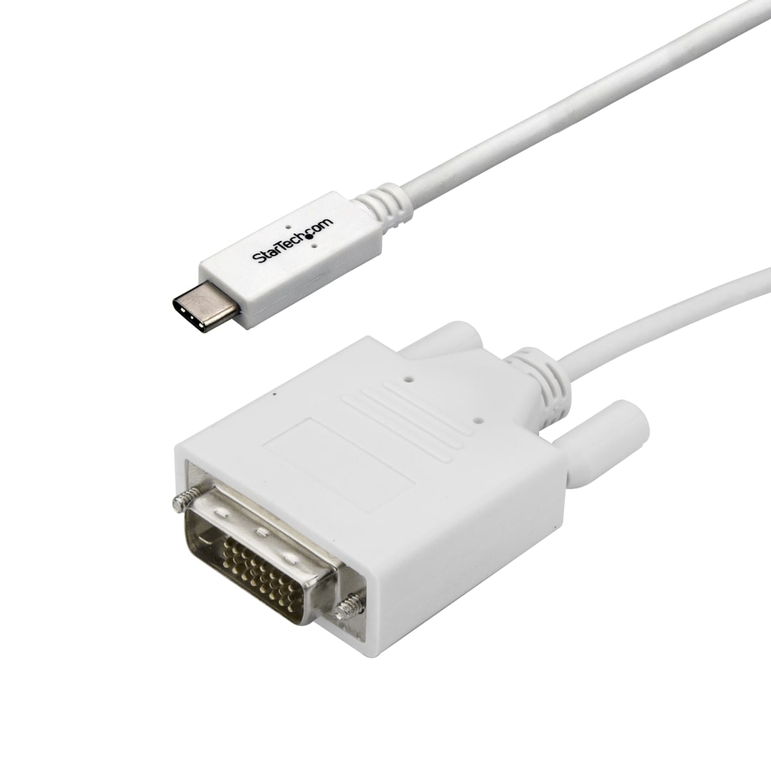 1 m (3 ft.) USB-C to DVI Cable - 1920 x 1200 - White