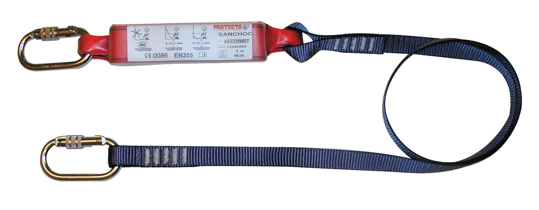 3M™ Protecta® Sanchoc™ Shock-Absorbing Lanyard, Web, Single Leg, 2 m, AE5220WAA