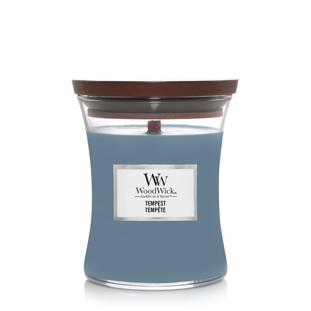 WoodWick Scented Candle with Crackling Wick | Tempest Medium Hourglass Candle | Long Burning Candles: Up to 60 Hours | Perfect Gifts for Women