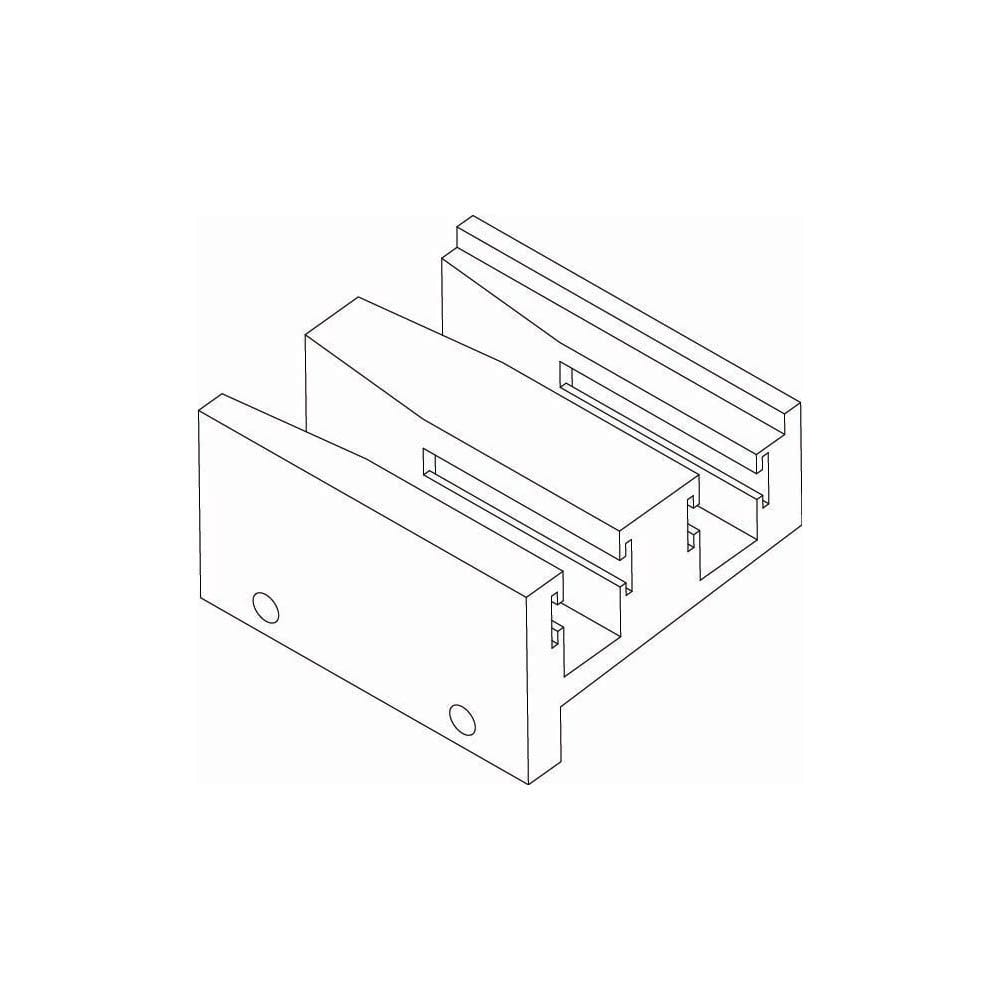Left Guide Block for 5/16" Thick Bypass Glass