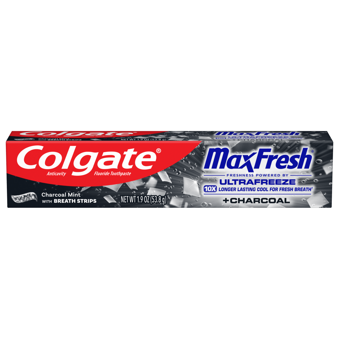 Colgate MaxFresh Mint Toothpaste with Charcoal, Travel Toothpaste, 1.9 oz