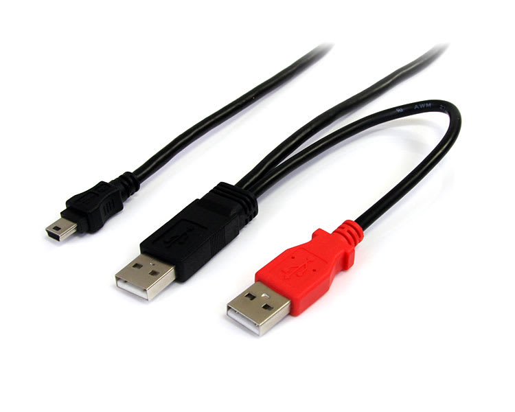 6 ft USB Y Cable A and Mini B
