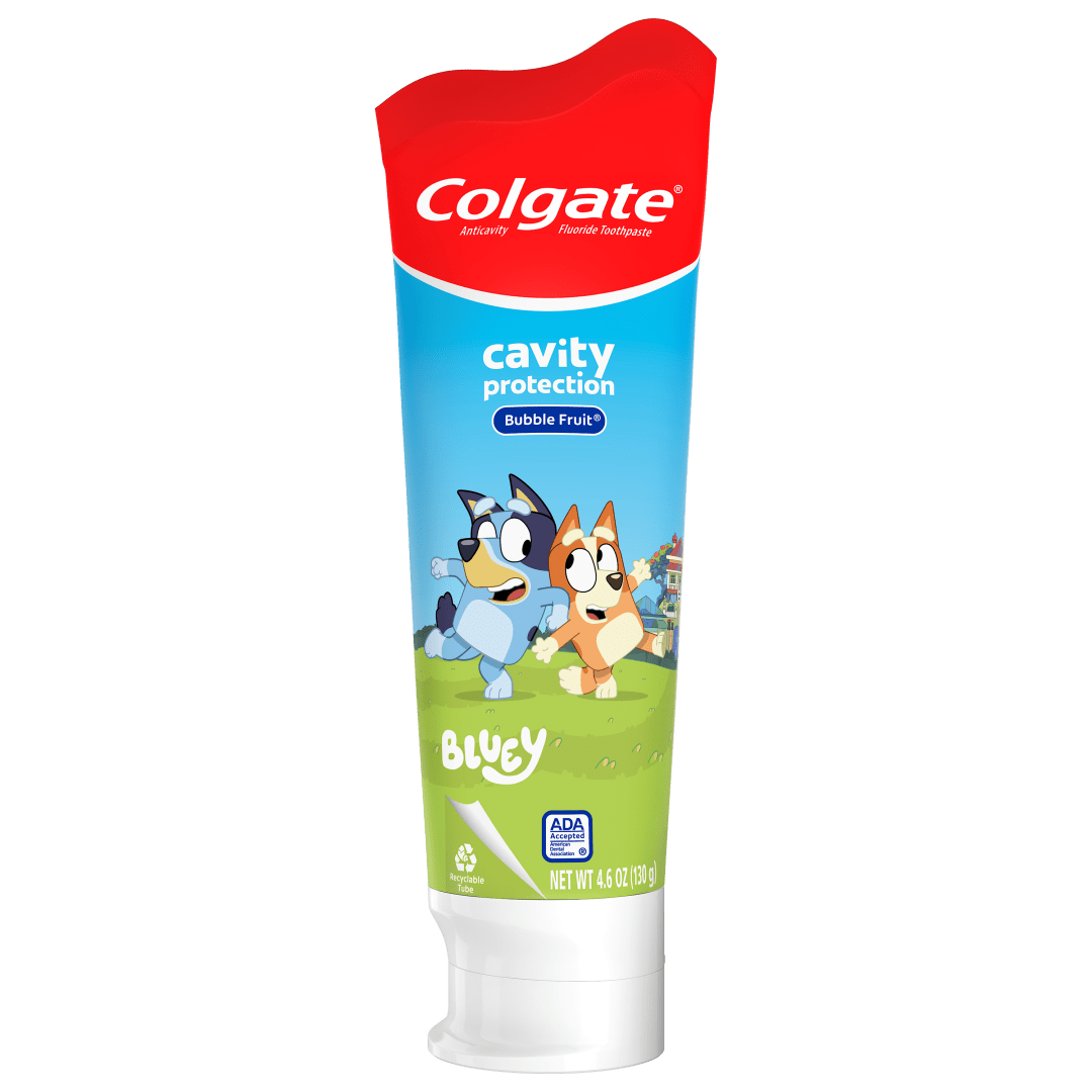 Colgate Kids Bluey Toothpaste with Fluoride, Mild Bubble Fruit Flavor, 4.6 Ounce