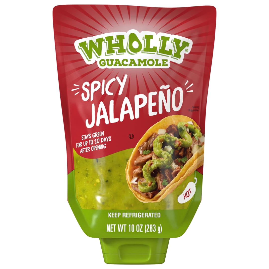 WHOLLY Guacamole Spicy Jalapeno Guacamole Squeeze Pouch