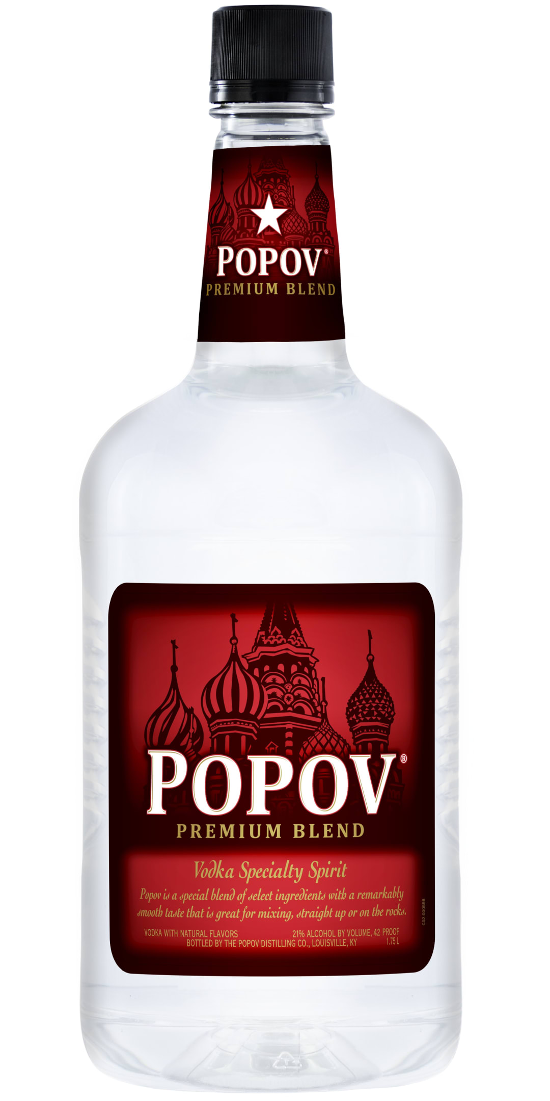 Popov Vodka 1.75l 42 Proof