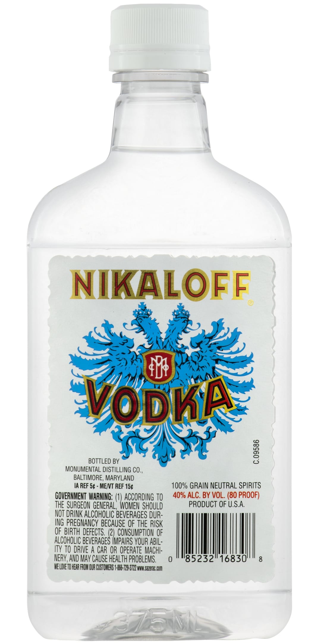 Rikaloff Vodka 375ml 80 Proof