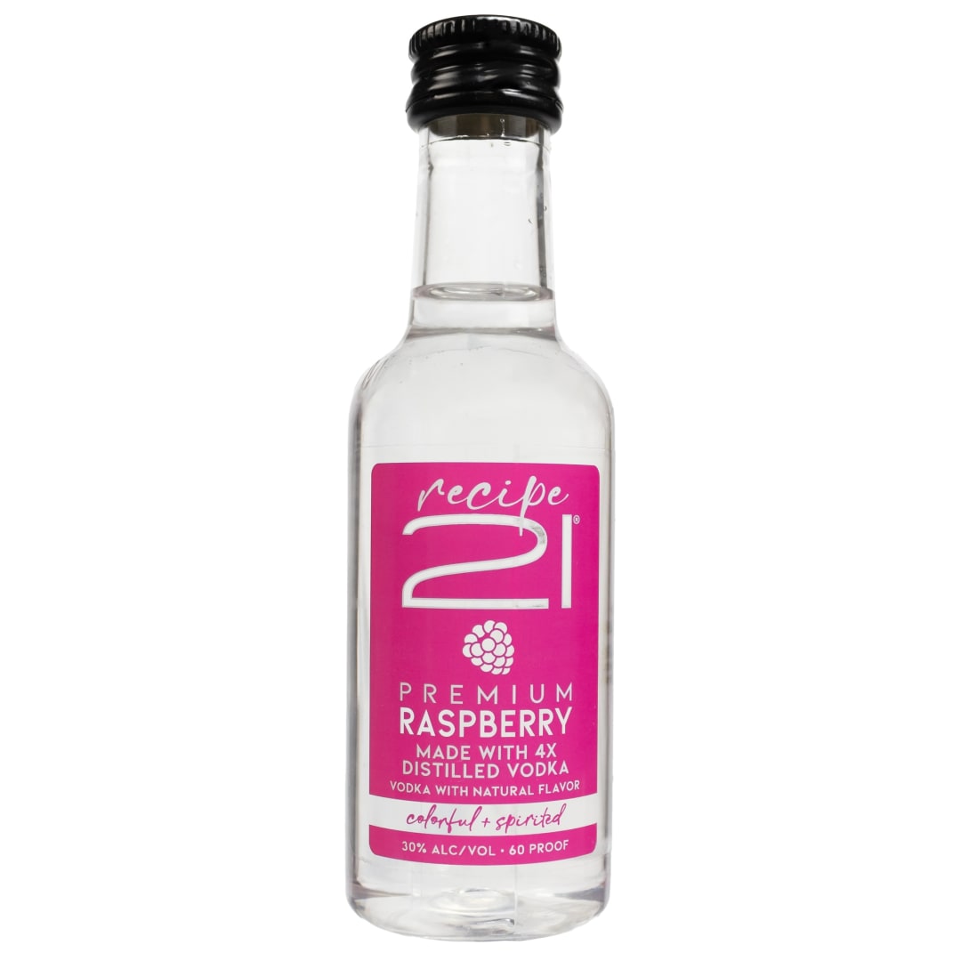 Recipe 21 Raspberry Vodka 6 Pack 50ml 60 Proof