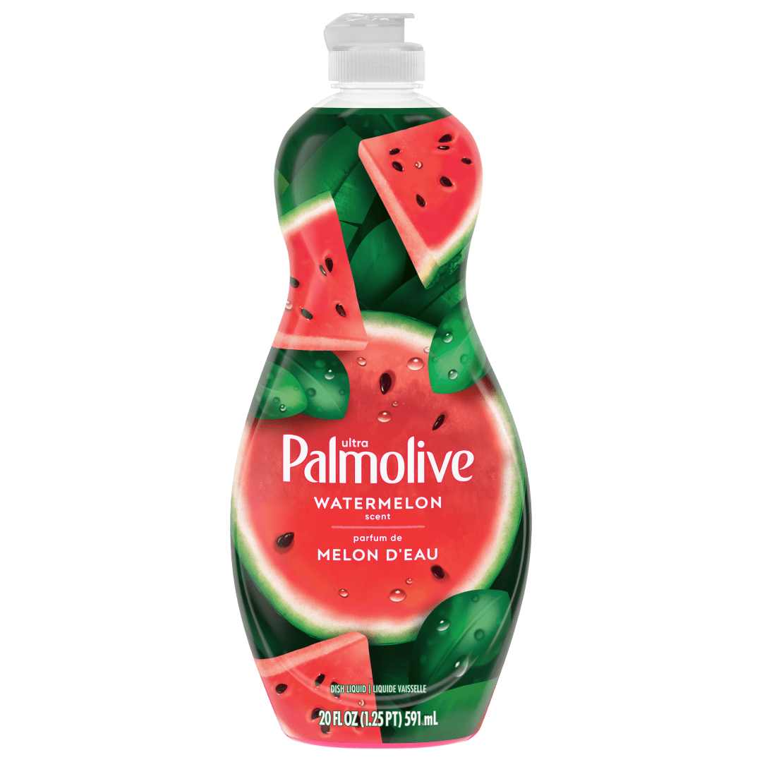 Palmolive Ultra Strength Liquid Dish Soap, Improved Formula, Tough on Grease, Odor-Fighting Technology, Watermelon Scent, 20 fl oz