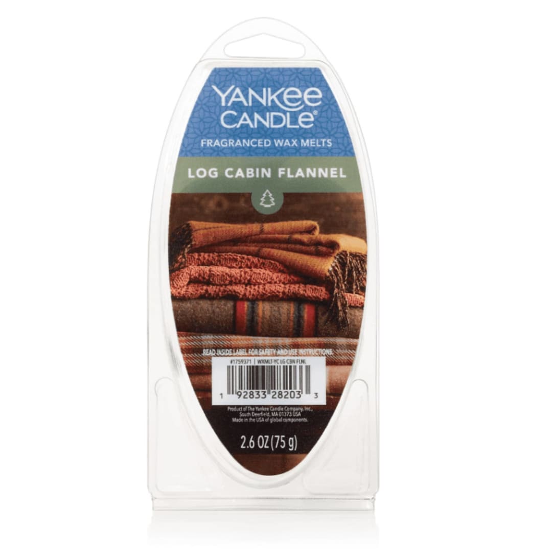 Yankee Candle Log Cabin Flannel Fragranced 6pc Wax Melts, 2.6 oz