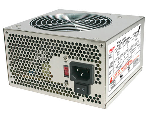 550 Watt Silent ATX12V 2.01 P4 Power Supply with 12cm Fan