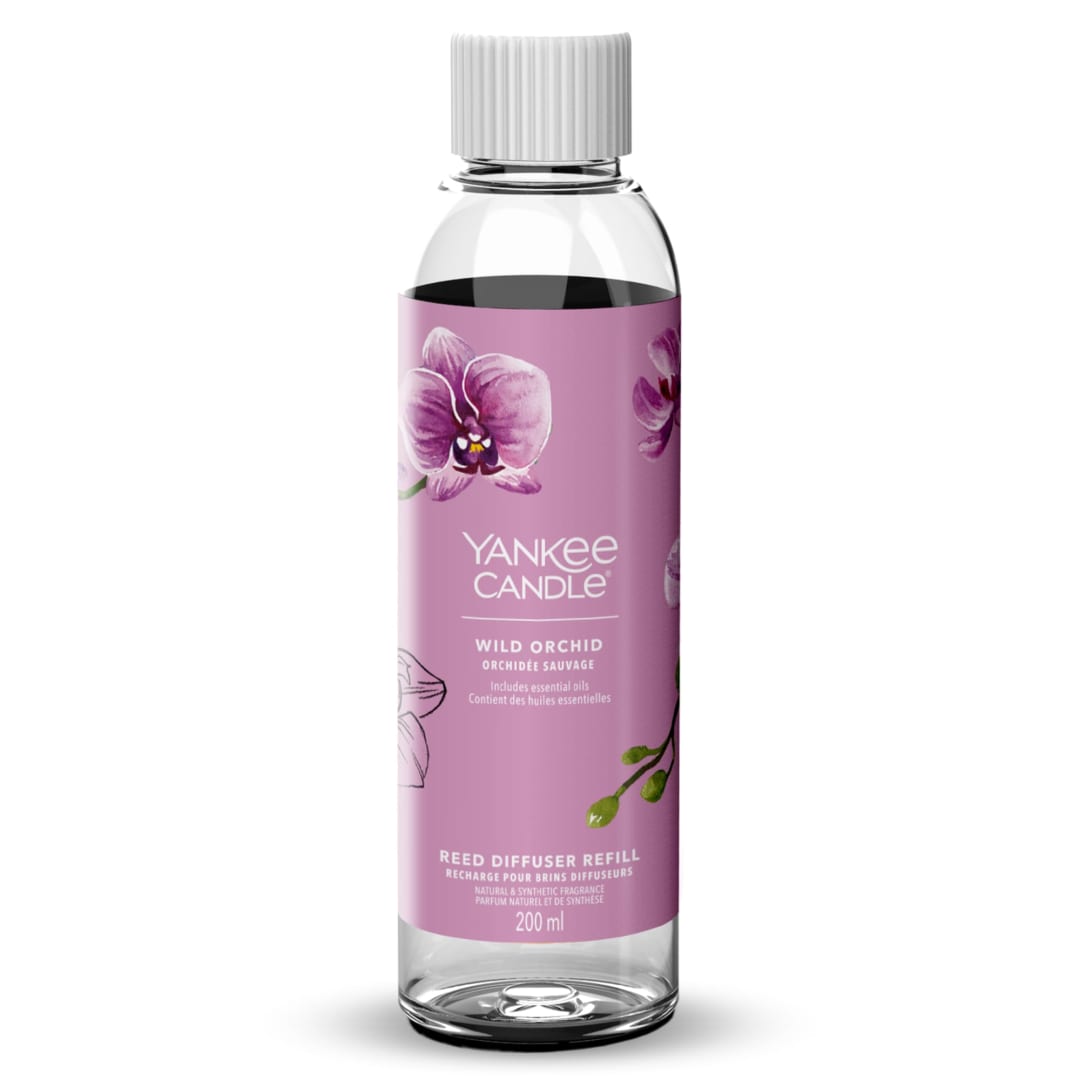Yankee Candle® Signature Reed Diffuser Refill | Wild Orchid | 200ml | Up to 12 Weeks of Fragrance | Perfect Gifts for Women