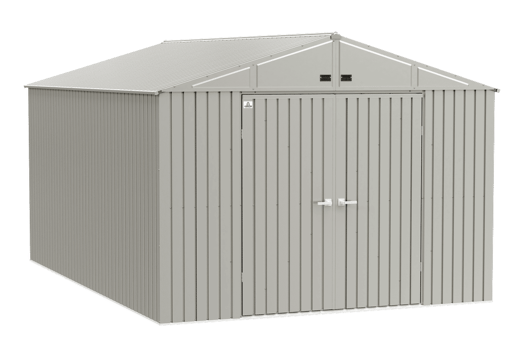 Arrow Elite 10 x 14 x 8 ft Cool Grey Steel Storage Shed