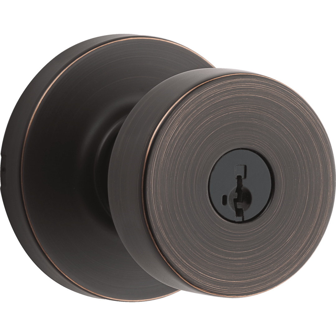Pismo Keyed Entry Knob in Venetian Bronze featuring SmartKey Security