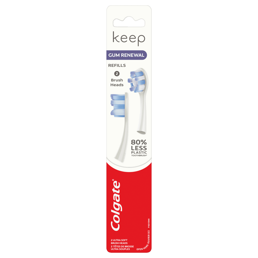 Colgate Keep Toothbrush Refill Heads, Gum Renewal, 2 Pack