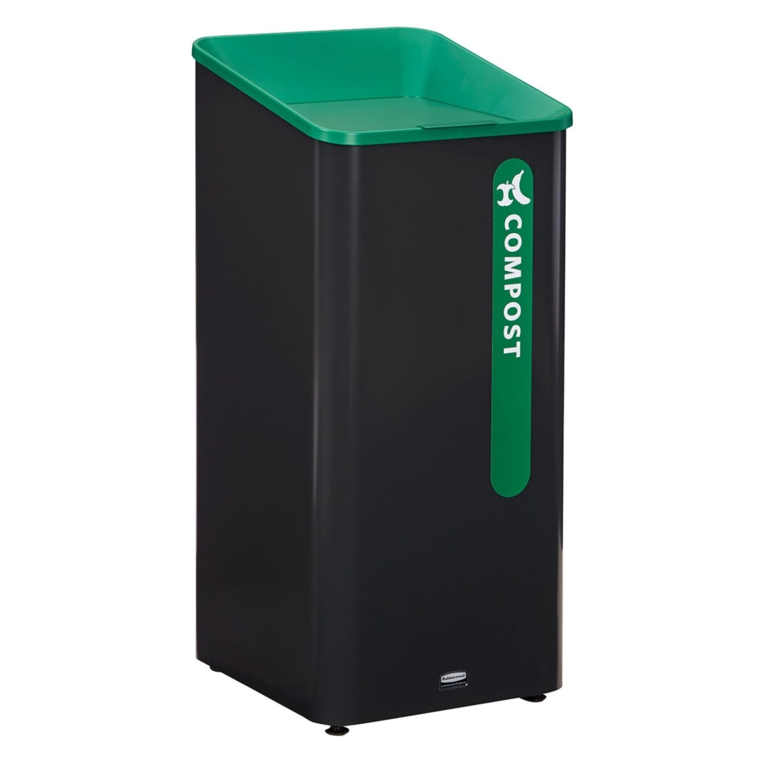 Rubbermaid Commercial Products Sustain 23 Gal Compost Trash Can, Green