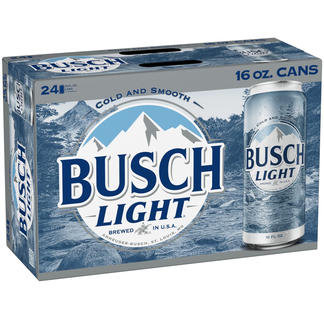 Busch Light Cold and Smooth Beer 24 - 16 fl oz Cans