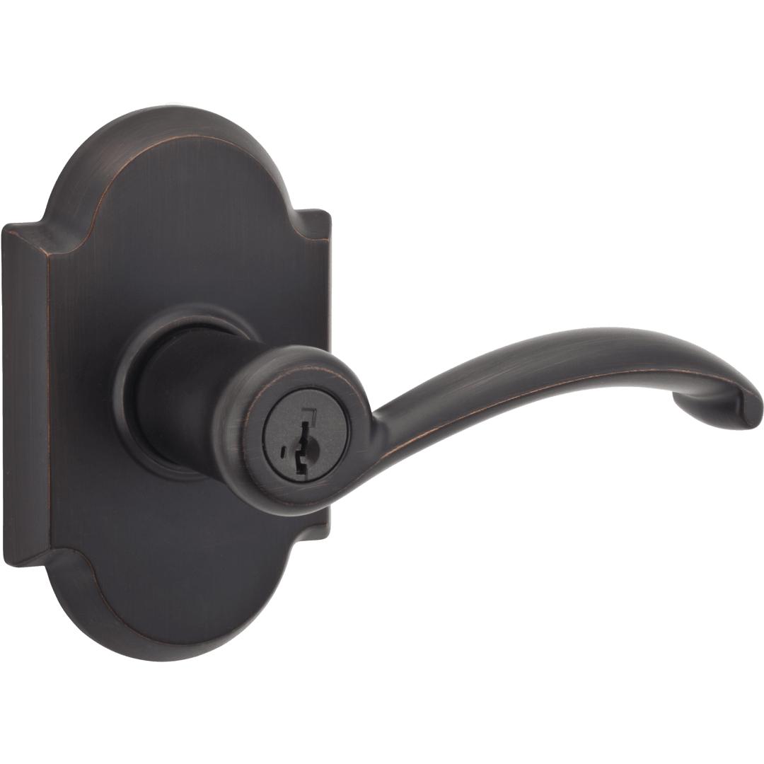 Austin Keyed Entry Lever featuring SmartKey Security™ in Venetian Bronze