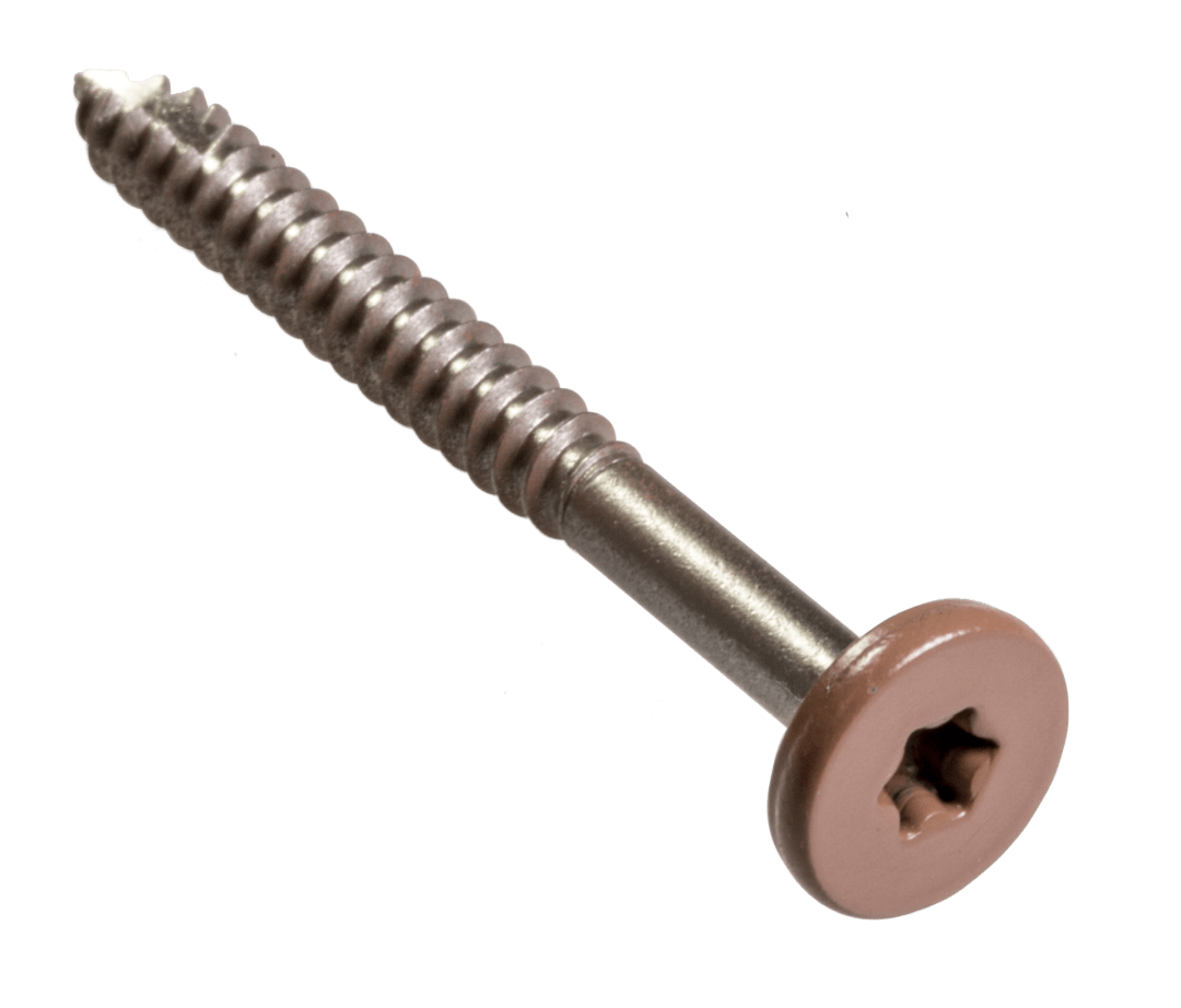 Simpson Strong-Tie T08175FS75TN03 Fascia Board Screw — #8 x 1-3/4 in. T-20 6-Lobe Pancake Head Type 316, Tan 03 (75-Qty) (Pack of 500)
