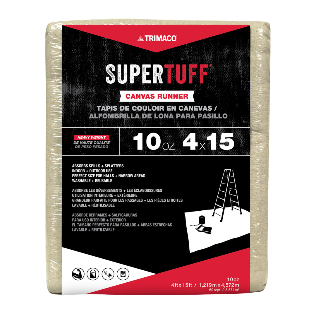 SuperTuff® Canvas Dropcloth, 10oz, 4'x15'