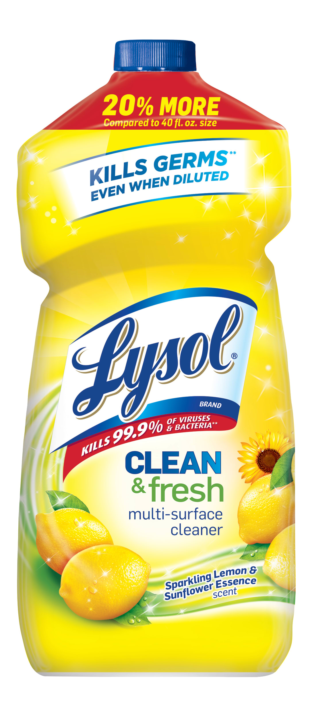 LYSOL® Clean & Fresh Multi-Surface Cleaner - Pourable Sparkling Lemon & Sunflower 6/48 oz.