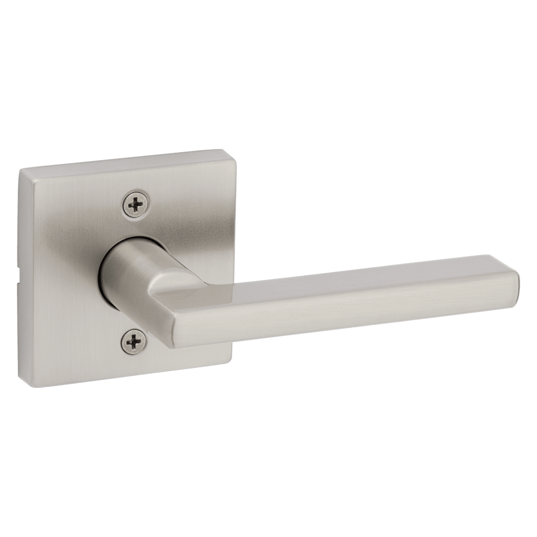 Halifax Square Dummy Lever in Satin Nickel with Microban Protection