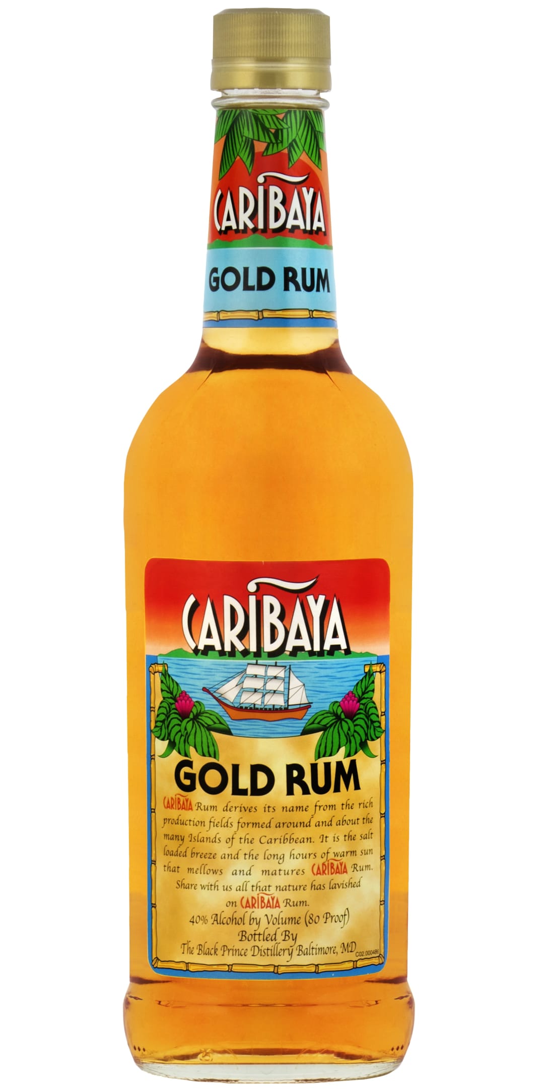 Caribaya Gold Rum 750ml 80 Proof