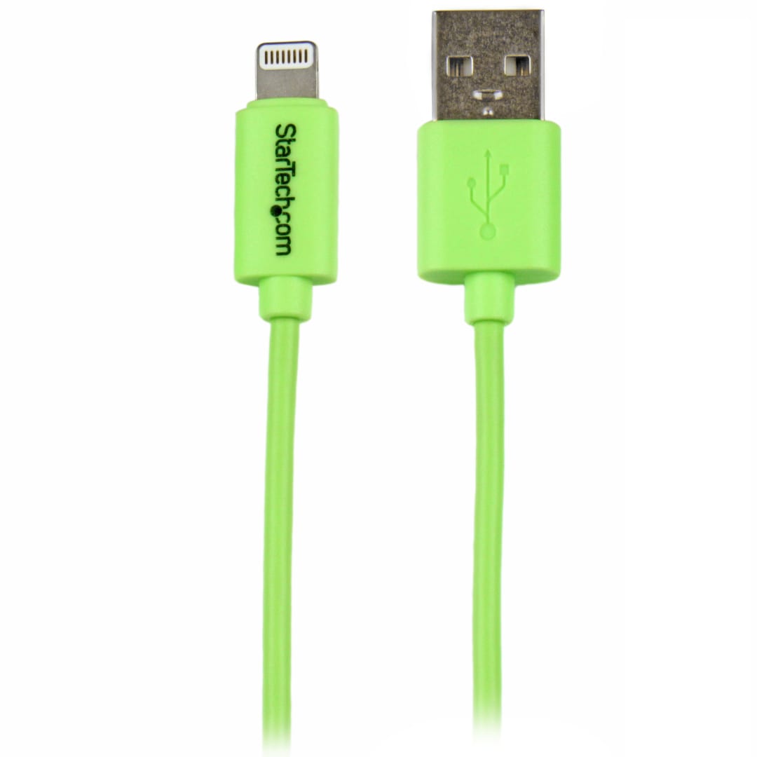 1m Green Lightning to USB Cable iPhone iPod iPad