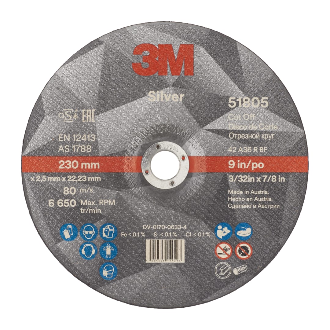 3M™ Cubitron™ II Kesme Taşı, Cut-Off-Wheel, T42, 230 mm x 2.5 mm x 22.2 mm