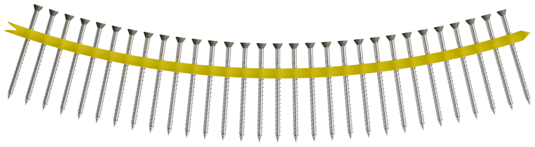 Simpson Strong-Tie DTH212S305GR Trim-Head Screw — Sharp Point (Collated) — #7 x 2-1/2 in. #2 Square Type 305 Gray (1000-Qty) (Pack of 100)