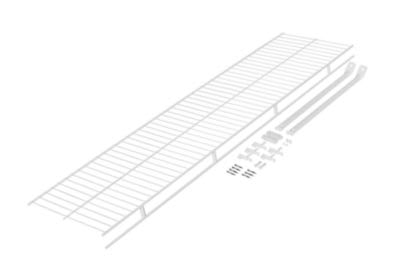 4' WARDROBE PREPACK SHELF -WHT