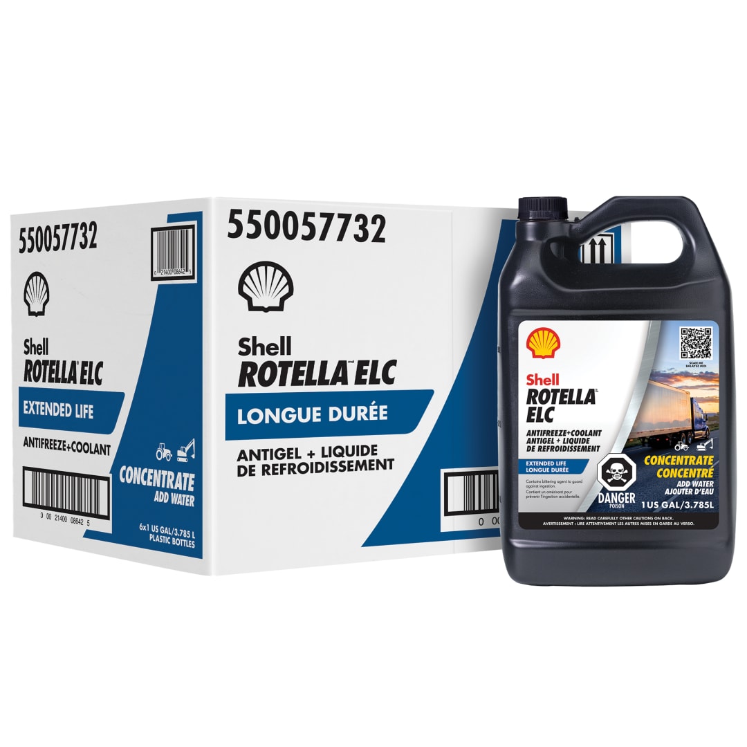 Shell Rotella Extended Life ELC Anti-Freeze + Coolant, Concentrate, 1 Gallon (Case of 6)