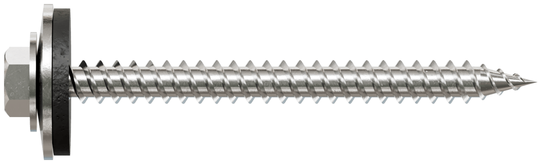 Simpson Strong-Tie T09200HWAC Metal-Panel Screw with EPDM Washer — #9 x 2 in. Hex Head, Type 316 (100-Qty) (Pack of 600)