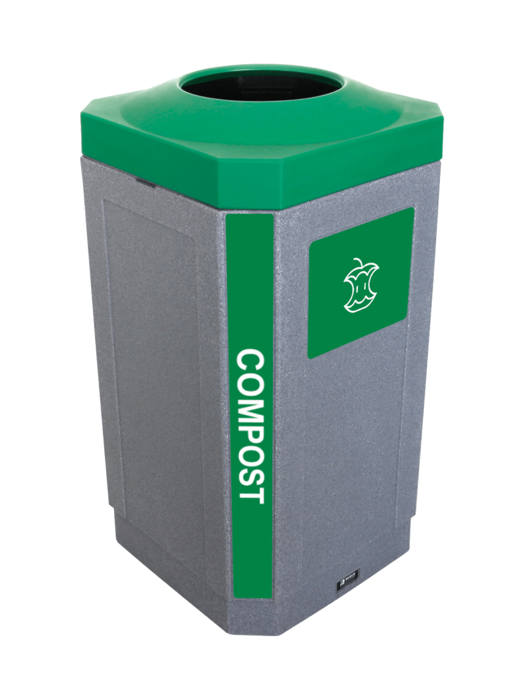 OCTO - Single - Kit - Indoor - Compost - Full - Greystone-Green