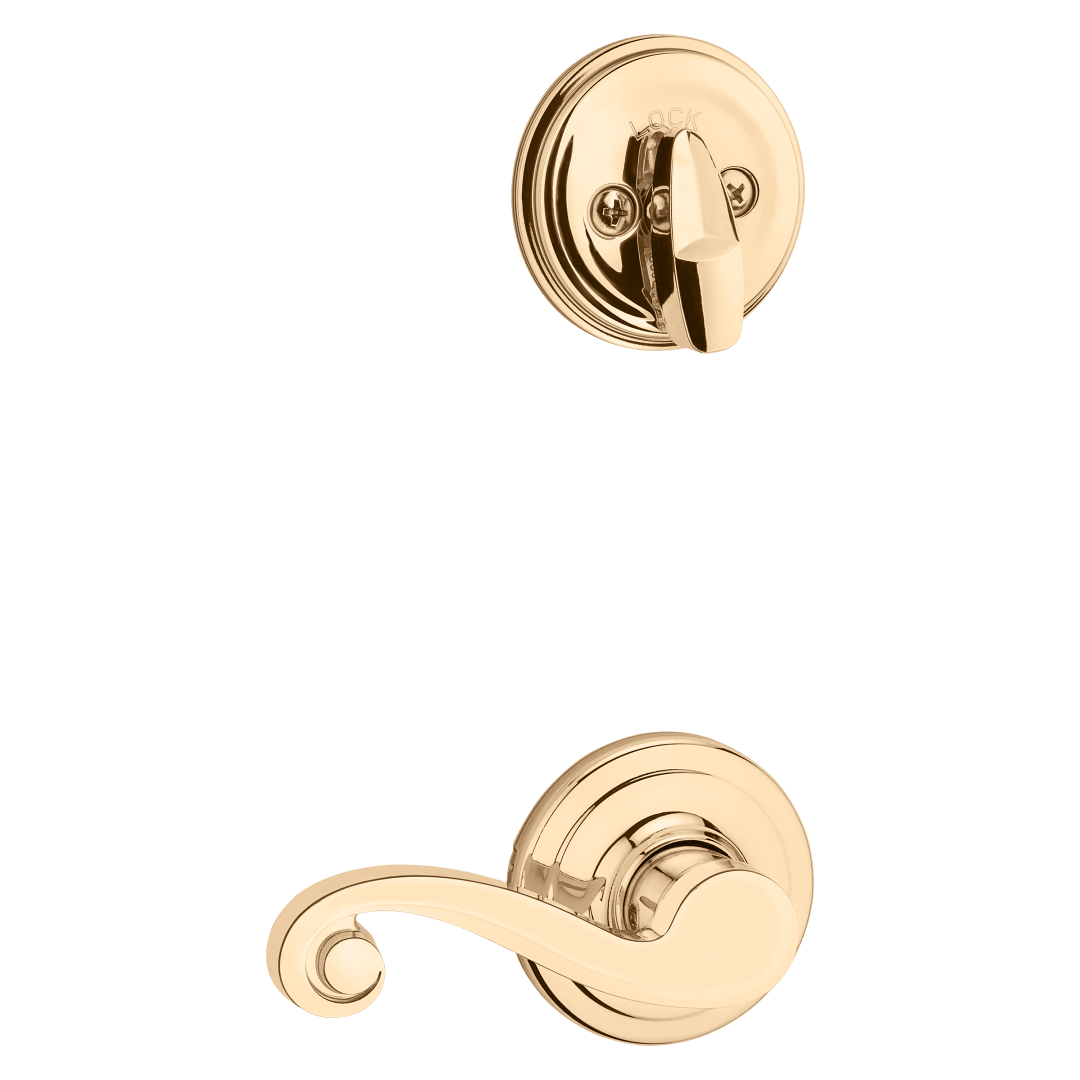 966 Single Cylinder Interior Pack w/ Lido Lever Right-Handed for Signature Series Handlesets in Polished Brass