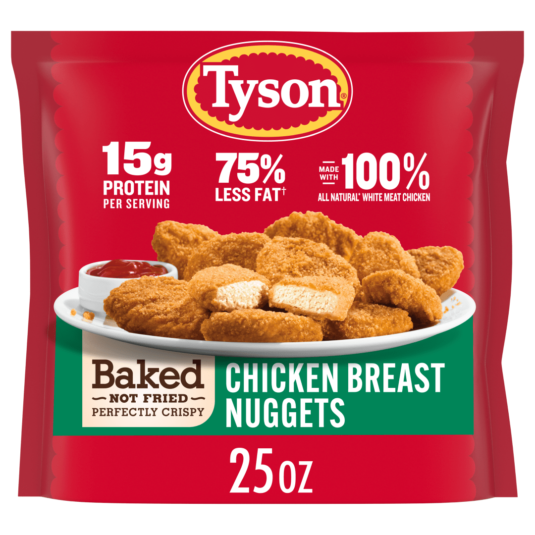 Tyson Frozen Baked Chicken Breast Nuggets, 25 oz