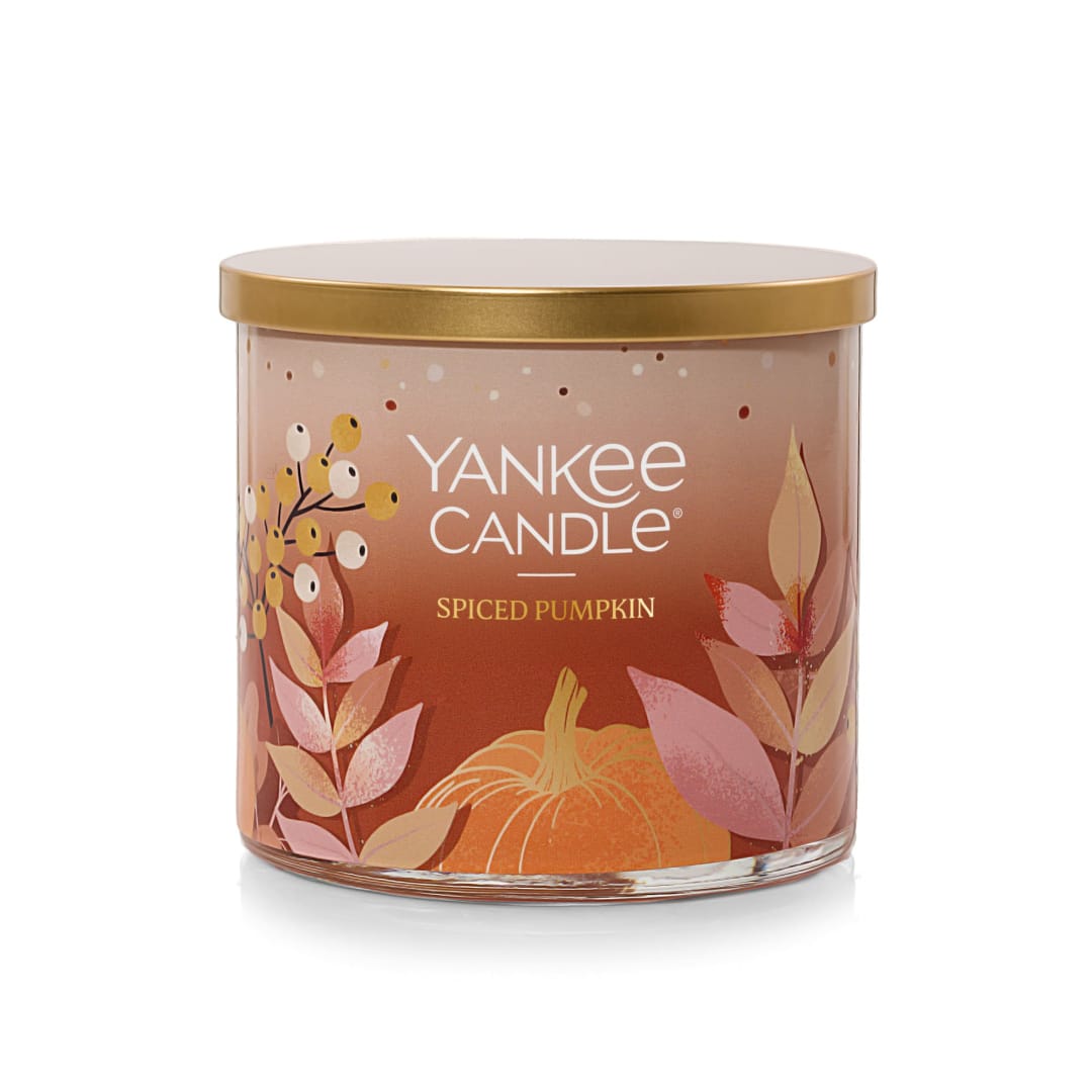 Yankee Candle Spiced Pumpkin 3-Wick Candle, 14.5 oz