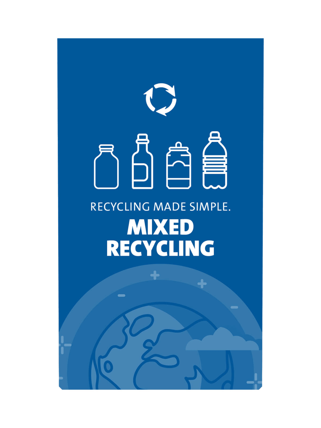  EXPRESSION - Sign - Mixed Recycling - Blue