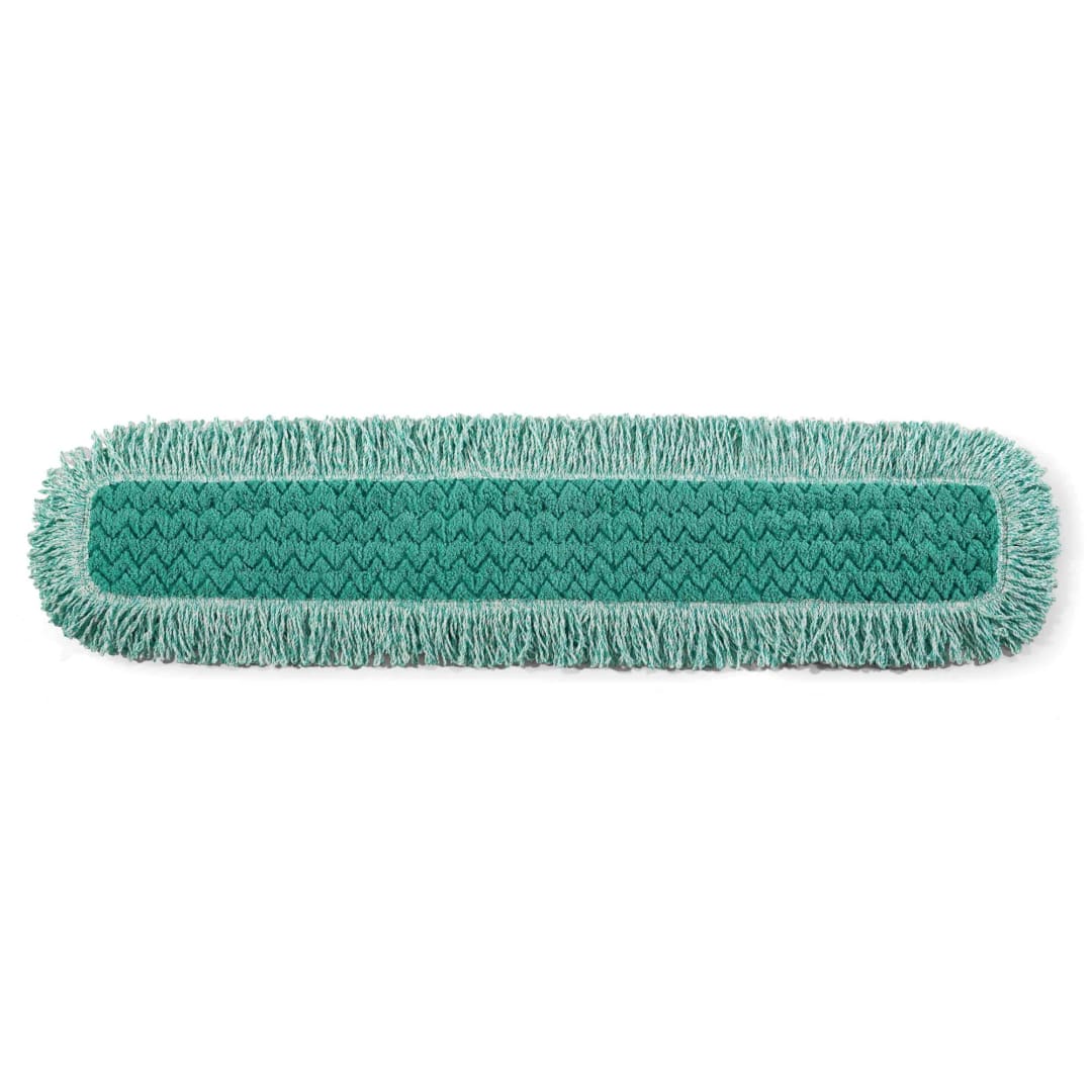 Rubbermaid Commercial Products HYGEN 36" Microfiber Dust Pad with Fringe, Green
