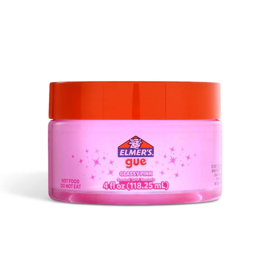 Elmer's Gue Premade Slime, Glassy Pink Clear Slime, 1 Count (4 oz)