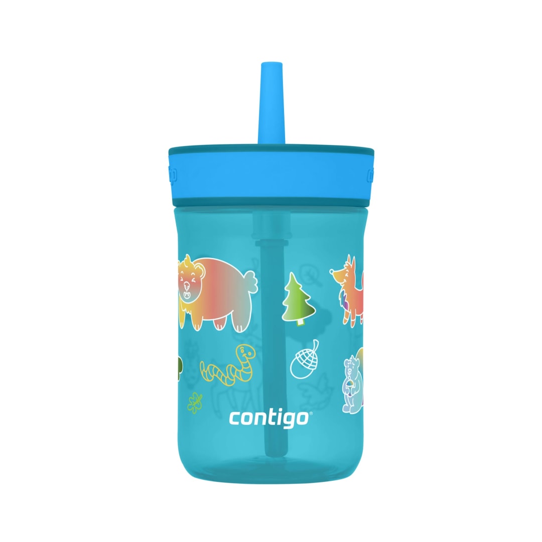 Contigo® Kids’ Leighton Straw Tumbler with Spill-Proof Leak-Proof Lid, 14oz.