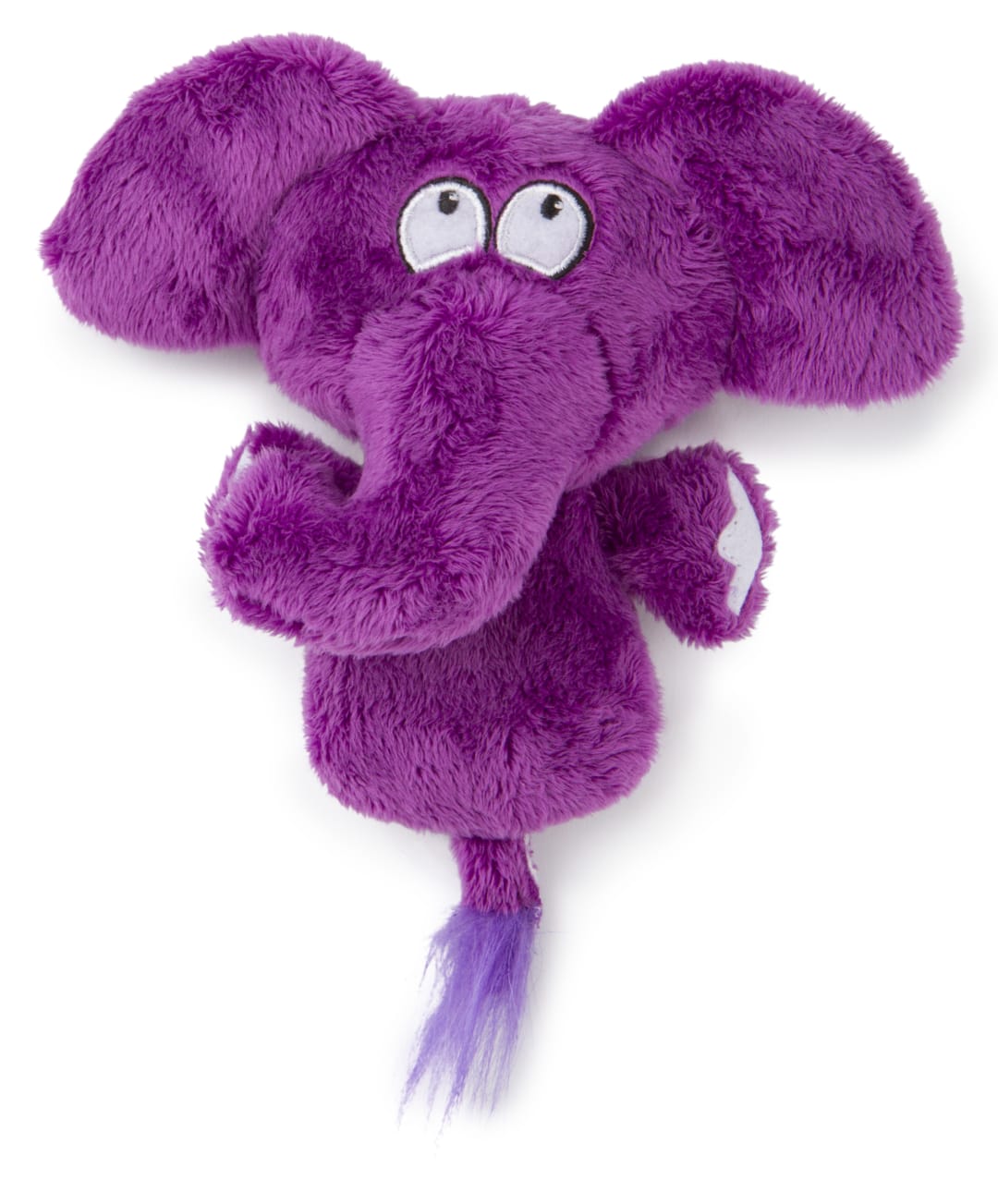 HEAR DOGGY! Flattie Elephant Silent Squeak Plush Dog Toy With Chew Guard Technology, Mini