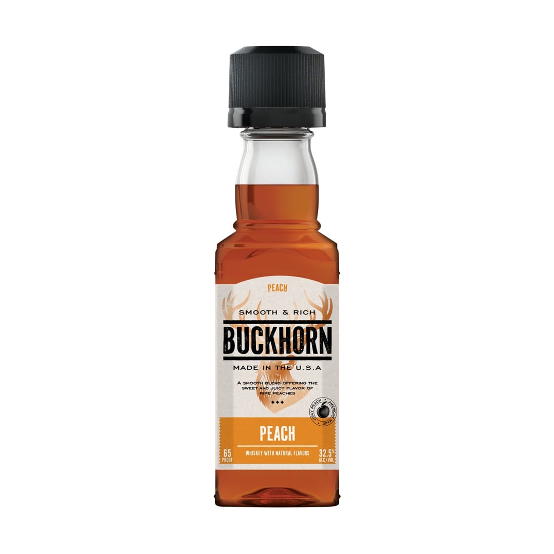 Buckhorn Peach Straight Whiskey 50ml 65 Proof