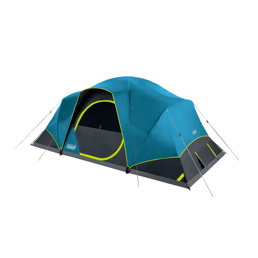 Coleman 4/6/8/10 Person Skydome Dark Room Tent with Rainfly, 5 Minute Setup, Blocks 90% of Sunlight, 20% More Headroom than Traditional Tents, Keeps Inside Cool