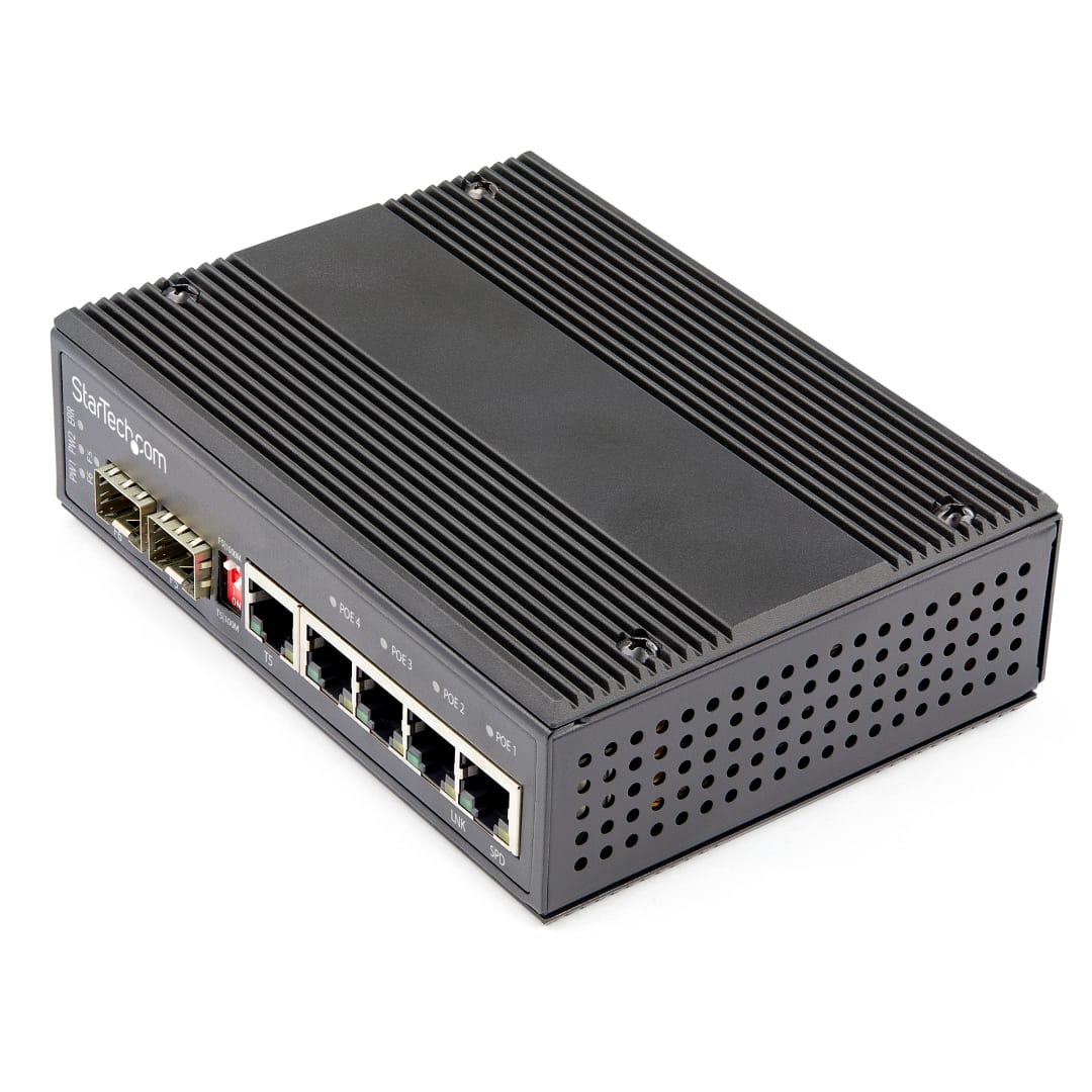 Industrial 4 1 port TX   2 Open SFP port Ethernet Switch wit