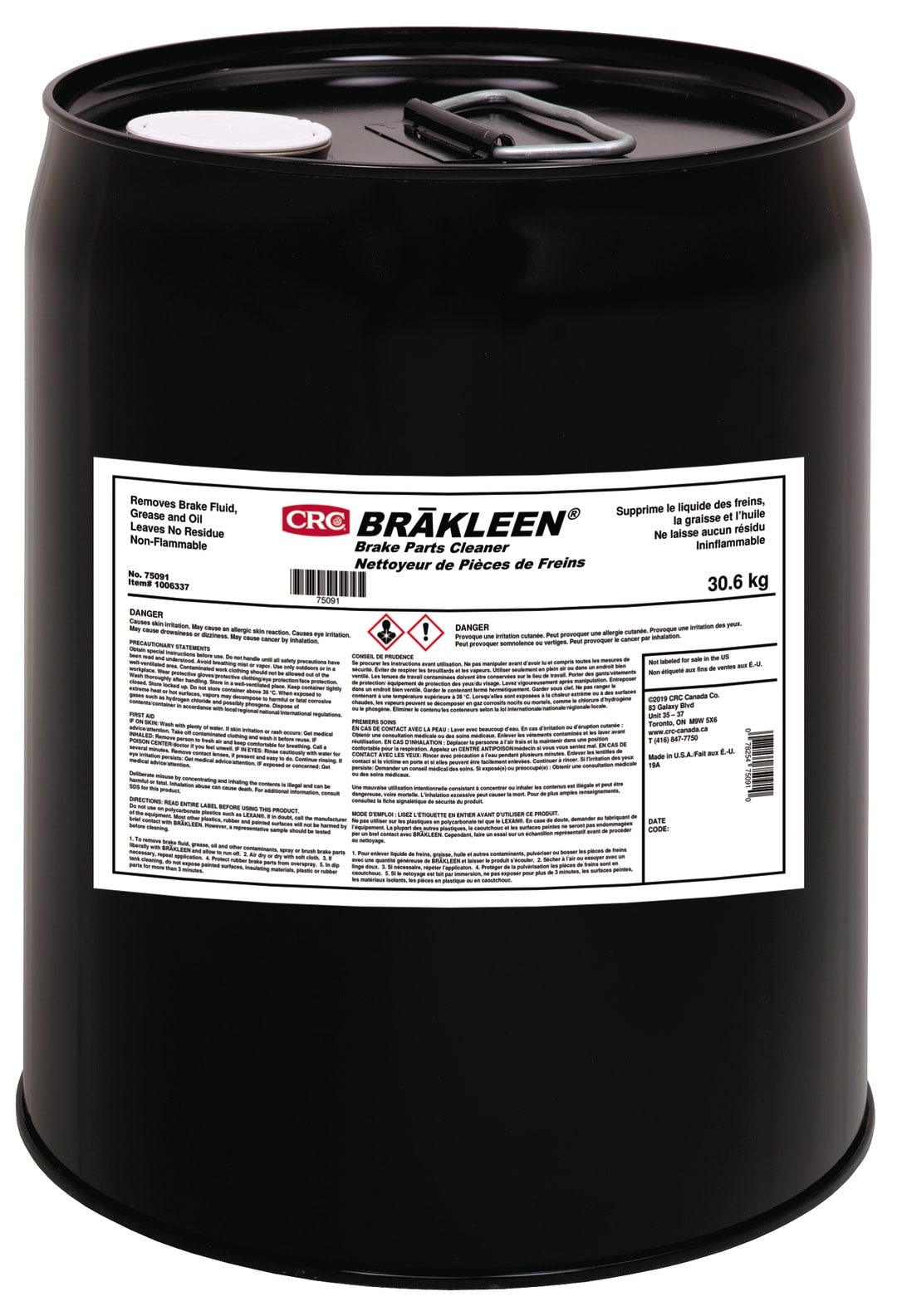 CRC Brakleen Brake Parts Cleaner Non-Flam (F/E) 1X19L