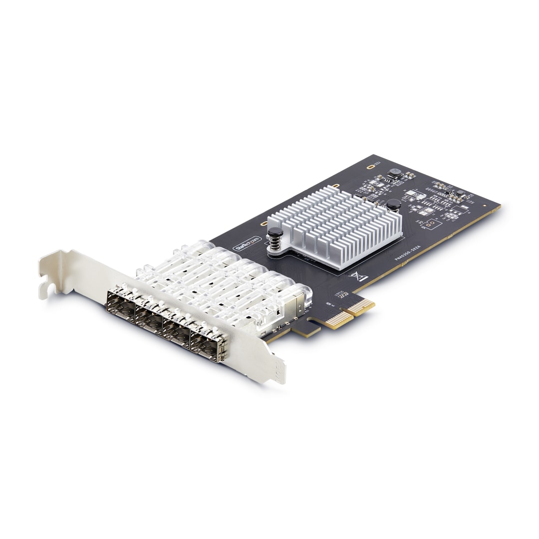 PCIe 2 0 x2 Quad Open SFP Gigabit Network Card Intel I35