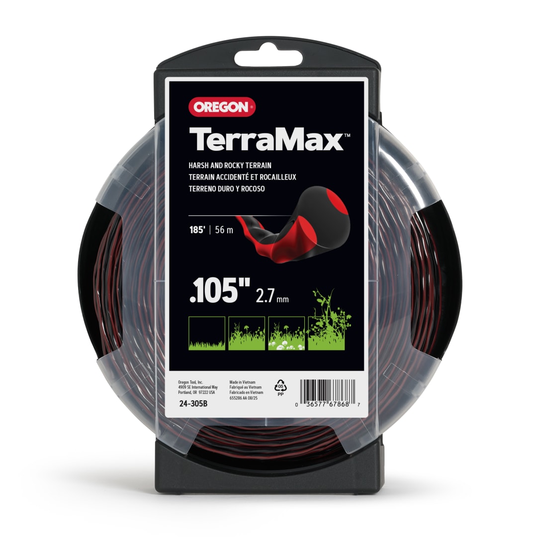 Oregon TerraMax Oval Twist Trimmer Line, 0.105in, 185ft Donut