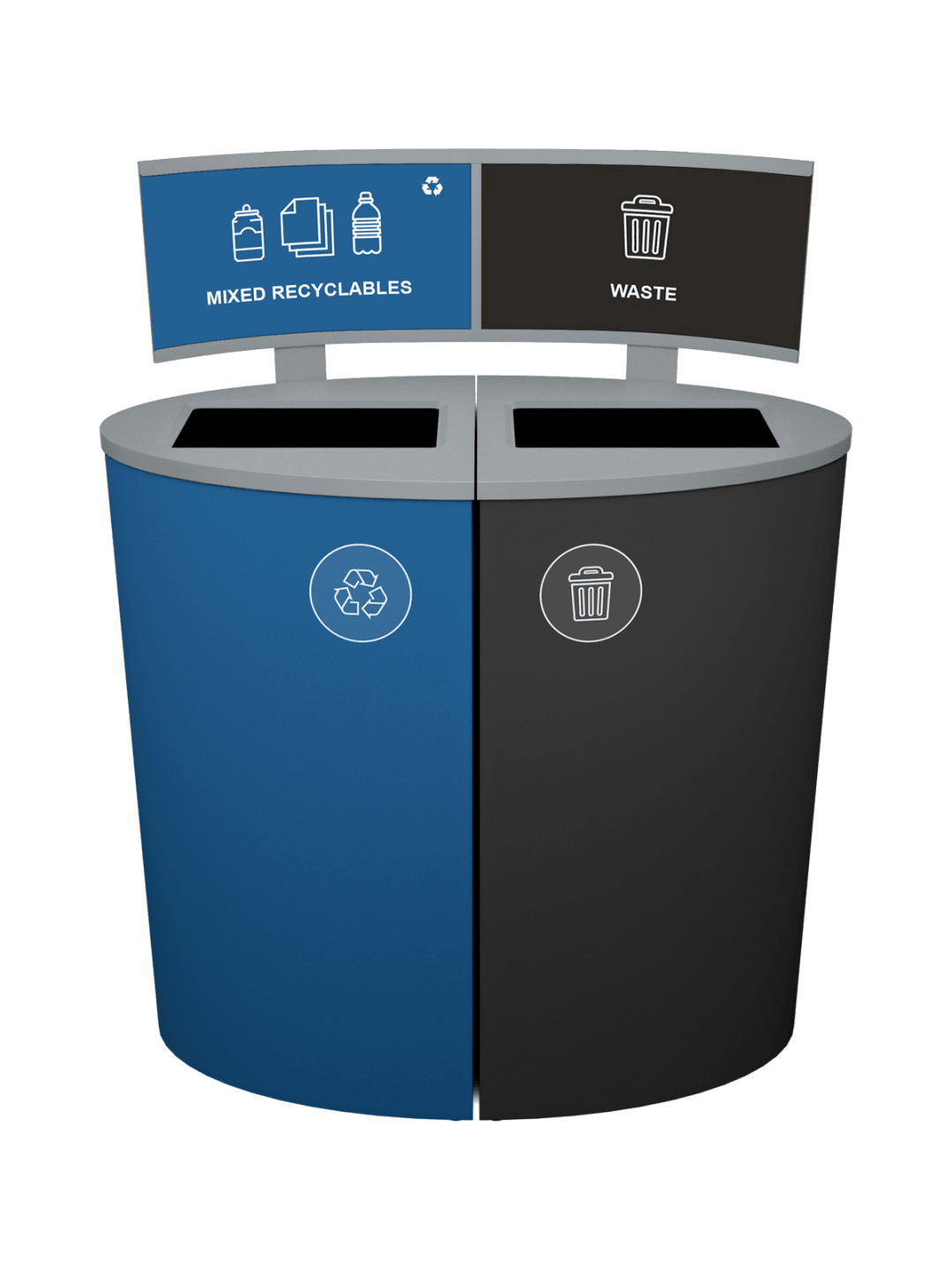  SPECTRUM - Double - Kit - Mixed Recyclables-Waste - Full - Blue-Black
