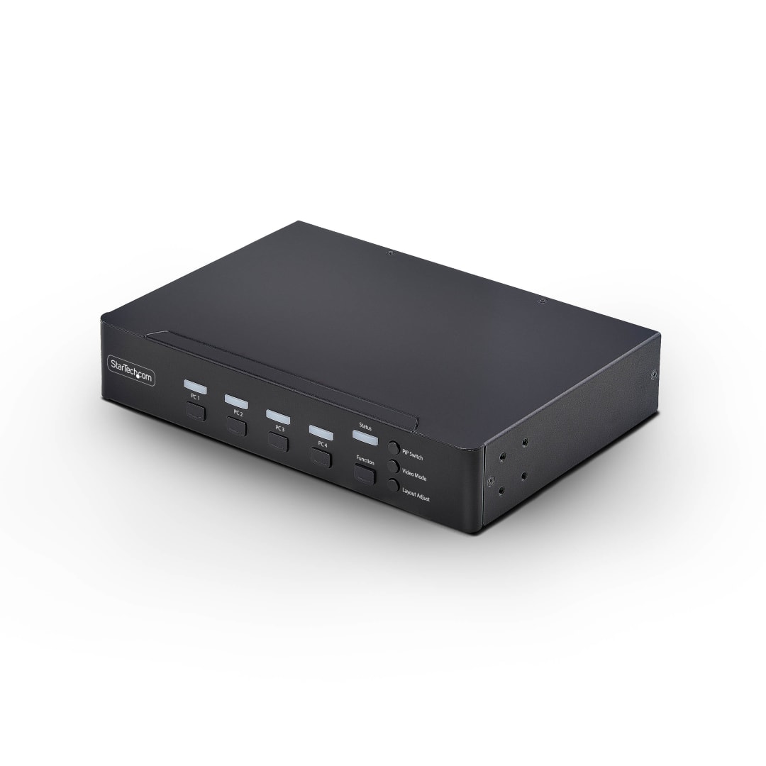4 Port Multiview Quadview 4K DisplayPort KVM Switch USB 5G